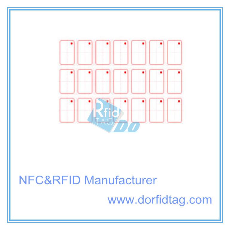 Mifare desfire rfid inlay glossy finished pvc card core material